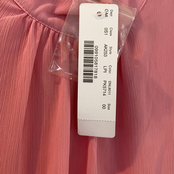 NWT J CREW PINK CREP SHIFT DRESS SZ 00 - Picture 3 of 4